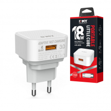 Зарядное устройство USB EMY Wall Charger Q Charge 3.0 18W