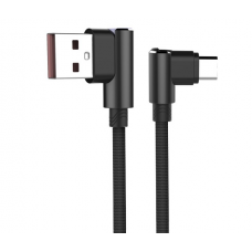 Кабель USB2.0 - USB Type-C 1м PZX 3A угловой