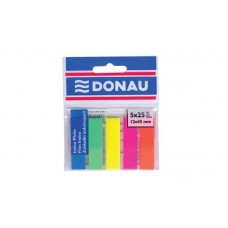Закладки пластиковые с клейким слоем Donau (7577001PL-99)