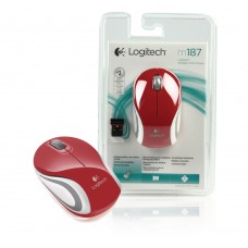 Беспроводная мышь Logitech Wireless Mouse M187 Red