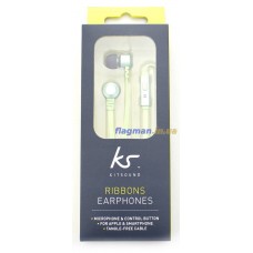 Гарнитура KitSound Ribbons earphones green (KSRIBGN)