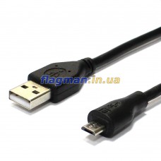Кабель USB2.0 - microUSB2.0 AM/BM 0.9м Black