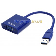 Конвертер USB - VGA Male-Female 30см FullHD