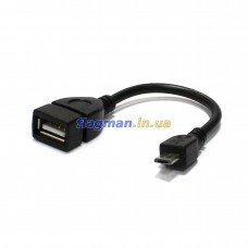 Перехідник USB2.0 - microUSB2.0 OTG F/M 0.1м