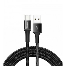 Кабель Baseus Halo data USB to Type-C 3A, 1м, black 