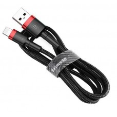Кабель Baseus Cafule USB For Lightning 2.4A, 1м, red+black 