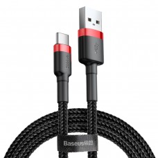 Кабель Baseus Cafule USB to Type-C 3A, 1м, red+black 