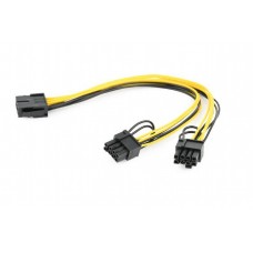 Кабель живлення PCI express 8pin на 2х6+2pin,0.3 м