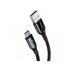Кабель Baseus C-shaped Light Intelligent power-off Cable USB For Type-C 3A 1M Black 