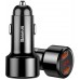 Автомобільний ЗП Baseus Magic Series Dual QC 2x3.0, display, black